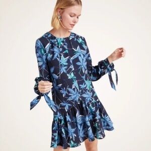 Floral Blue Mini Dress